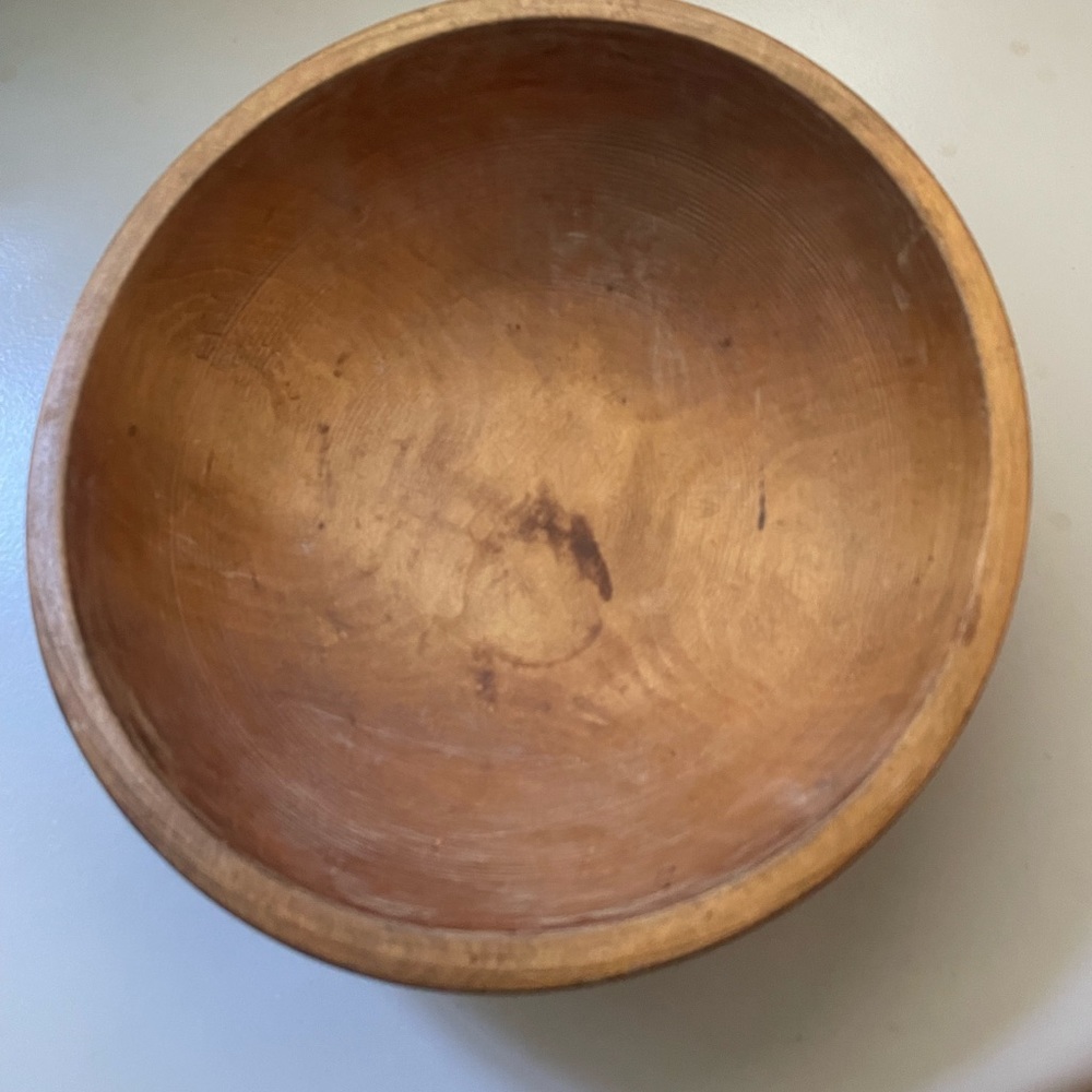 Wooden dough bowl